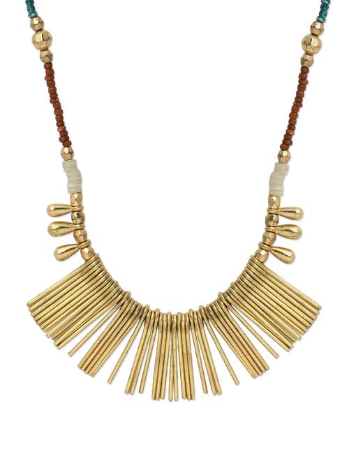 Casual long spikes long necklace - 895678 - Very Small Image - 1