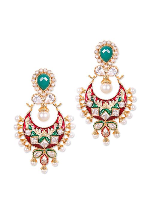 multicolour ethnic dangler earrings - 897064 - Very Small Image - 1