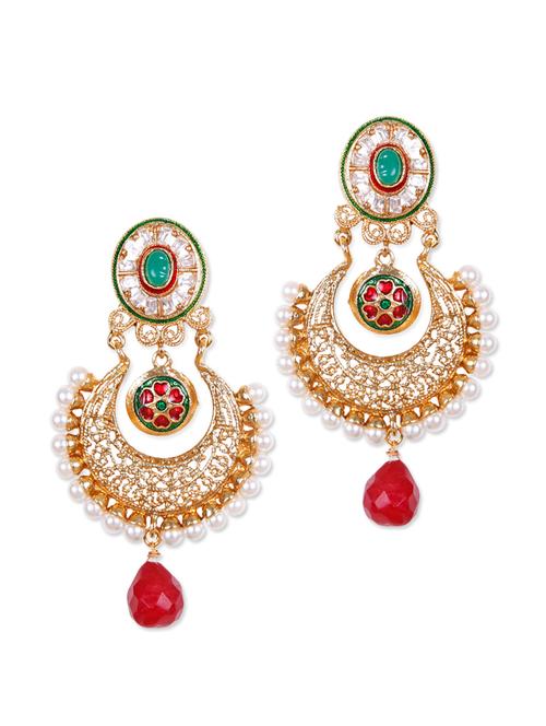 traditional red and green earrings - 897070 - Very Small Image - 1