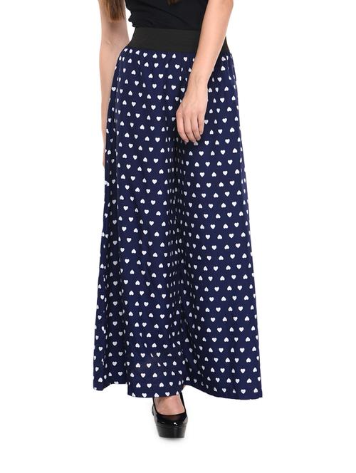 blue heart print palazzo pants - 899108 - Very Small Image - 1