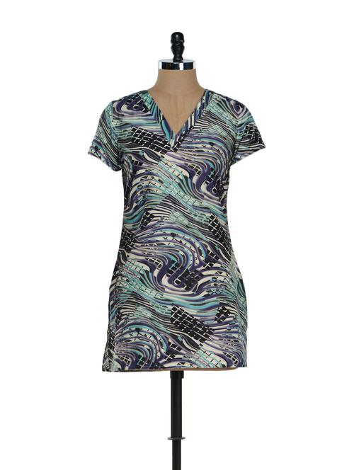 multicolor cotton straight kurti - 899540 - Very Small Image - 1