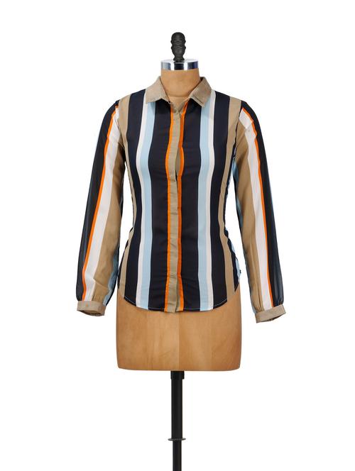 multicolour striped shirt - 899619 - Very Small Image - 1