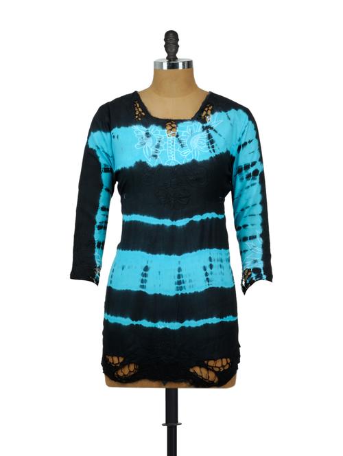 black and blue tie and dye tunic - 899761 - Very Small Image - 1
