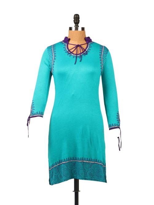 blue kurti - 900985 - Very Small Image - 1