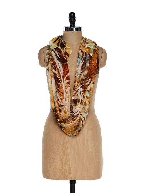 multi coloured trendy scarf with digital prints - 901258 - Very Small Image - 1