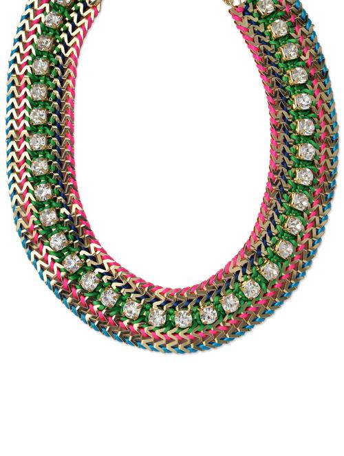 chunky corded gold detail neckpiece - 902522 - Very Small Image - 1