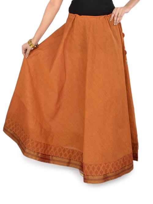 Rust Long Ethnic Skirt - 905517 - Very Small Image - 1