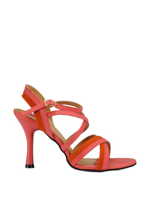 Peppy pink leatherette strappy heels - 905776 - Very Small Image - 1