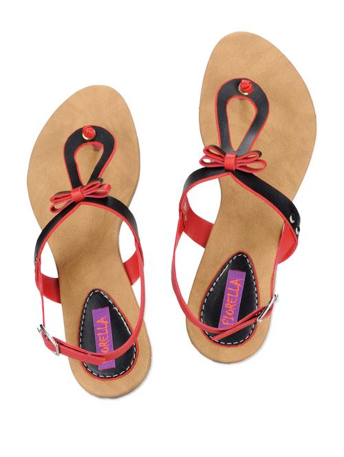 red and black leatherette flats - 905870 - Very Small Image - 1
