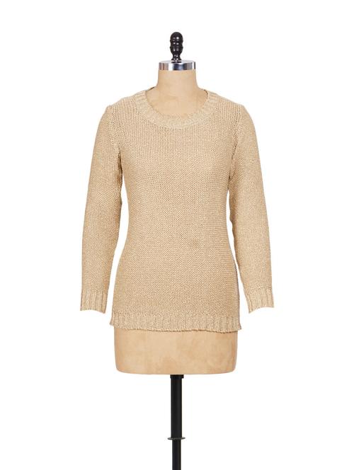Beige round neck sweater - 906784 - Very Small Image - 1