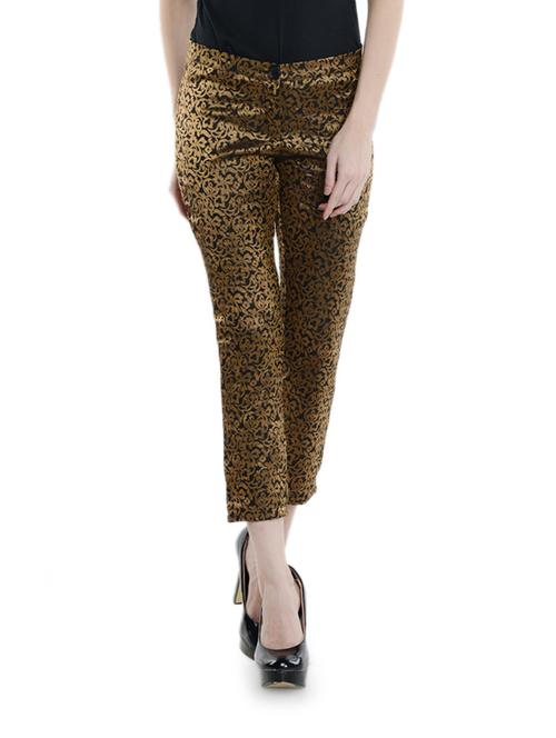 chic black brocade pants - 907844 - Very Small Image - 1