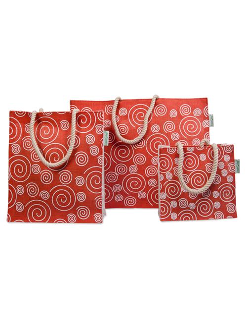 spiral print gift bag set (set of 3) - 907864 - Very Small Image - 1
