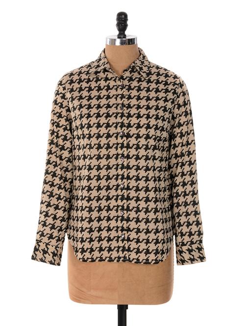 black houndstooth print shirt - 908664 - Very Small Image - 1