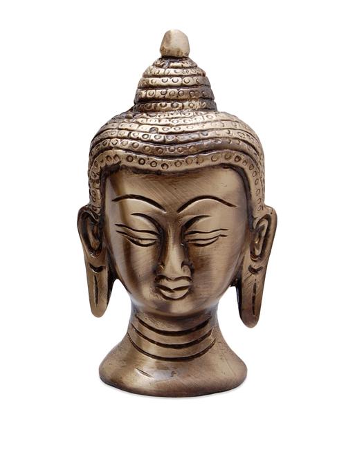 buddha head brass statue - 908710 - Very Small Image - 1