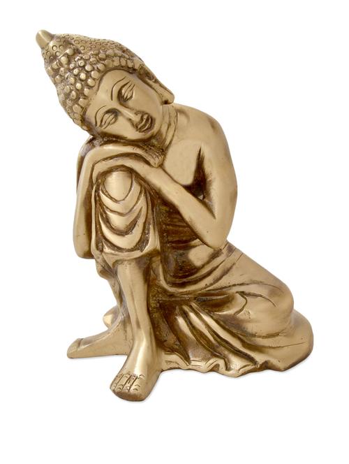 brass resting buddha decorative statue - 908765 - Very Small Image - 1