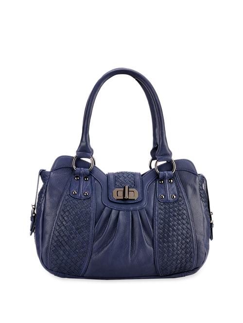 blue checkered leather handbag - 910429 - Very Small Image - 1