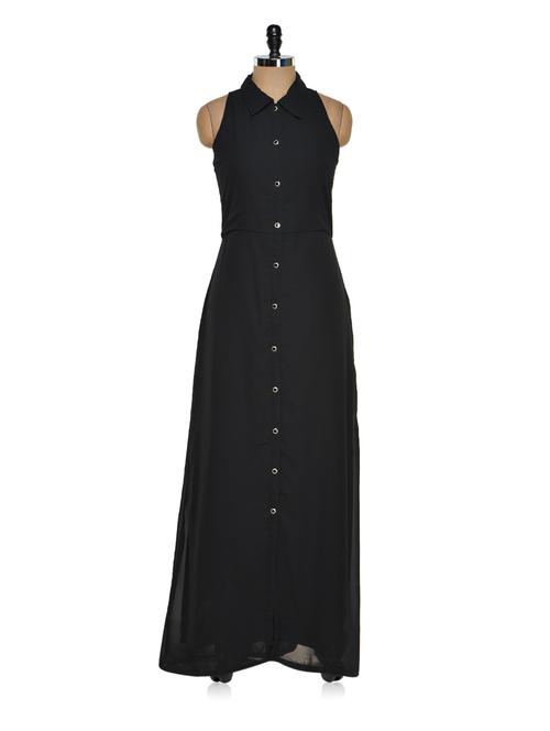 elegant black shirt dress - 913930 - Very Small Image - 1