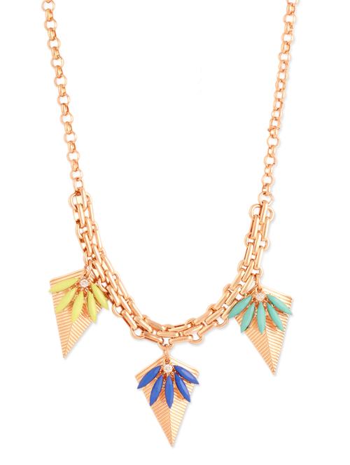 Stunning statement Necklace With colourful embellishments - 915589 - Very Small Image - 1