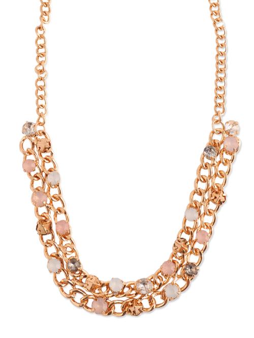 stunning chain necklace in gold with colourful stones - 915592 - Very Small Image - 1