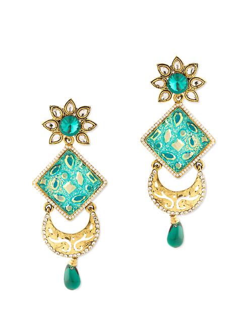 Sparkling Pair Of Dangler Earrings - 916636 - Very Small Image - 1