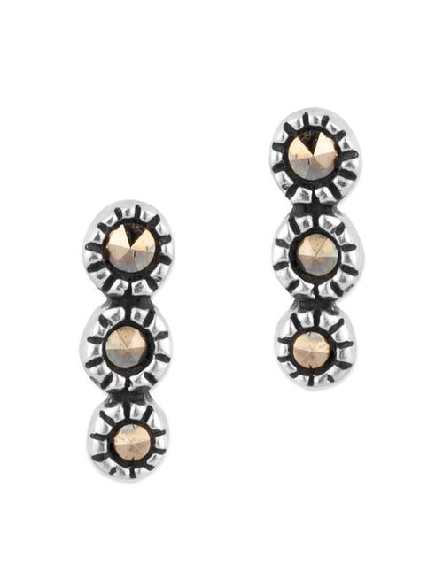 Textured Round Stud Earrings - 918057 - Very Small Image - 1