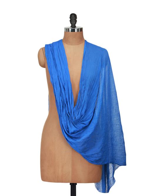 Ink Blue Chiffon Dupatta - 920125 - Very Small Image - 1