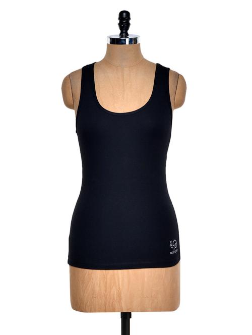 solid black racer back tee - 920707 - Very Small Image - 1
