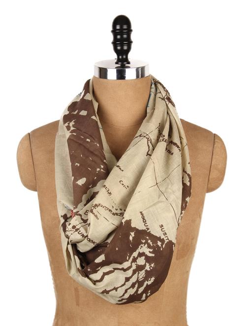 bird typo beige scarf - 922942 - Very Small Image - 1