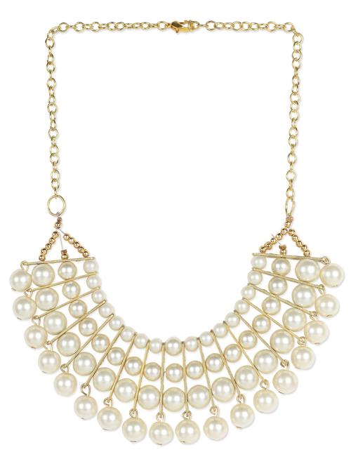 faux pearl embellished collar neckpiece - 922981 - Very Small Image - 1