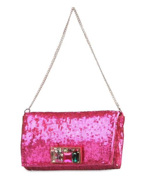 bright pink sequined party clutch - 923464 - Very Small Image - 1