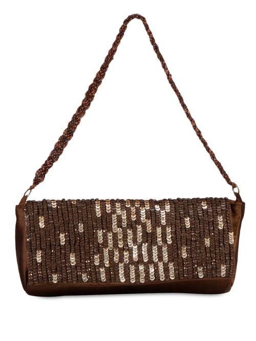dark brown sequined clutch - 923469 - Very Small Image - 1