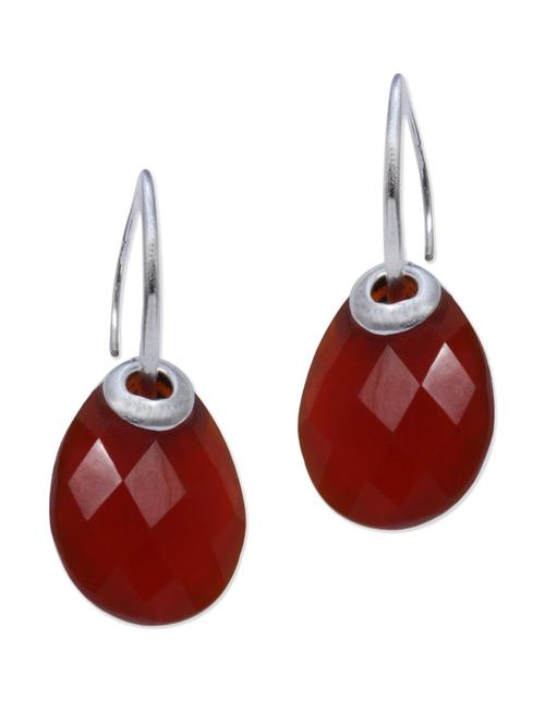 sterling silver cornelian earrings - 923917 - Very Small Image - 1