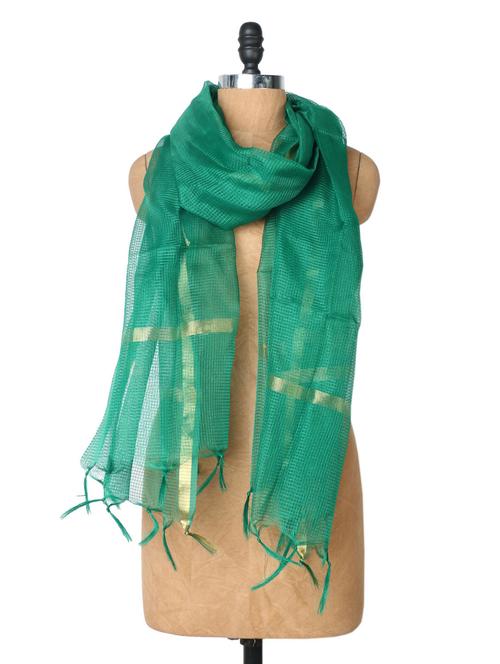 green net dupatta - 925992 - Very Small Image - 1