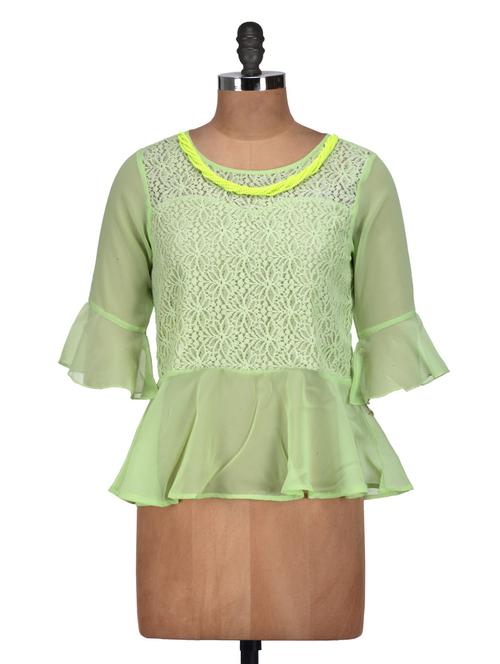 lacy lime peplum top - 926437 - Very Small Image - 1