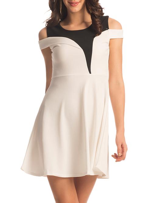 white off-shoulder flared dress - 926859 - Very Small Image - 1