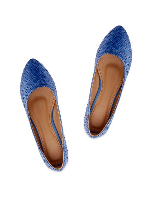 weave pattern blue ballerinas - 926950 - Very Small Image - 1