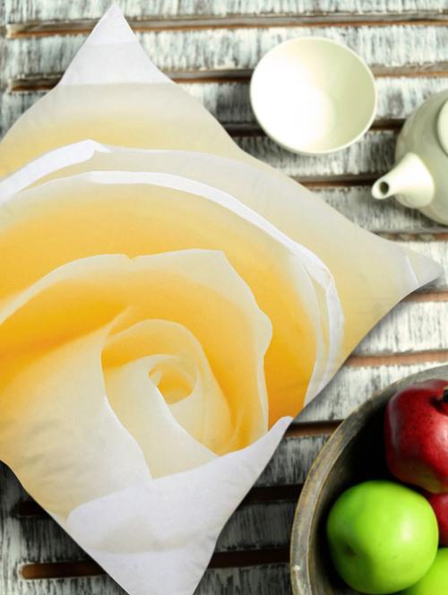 cream rose cushion cover - 930013 - Very Small Image - 1