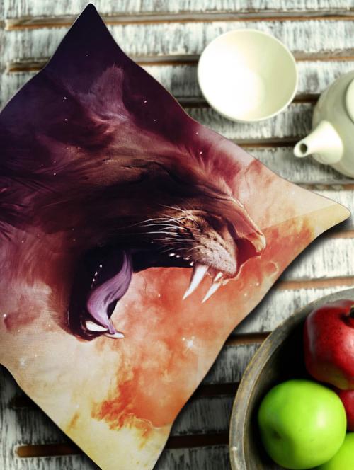 lion roar cushion cover - 930066 - Very Small Image - 1