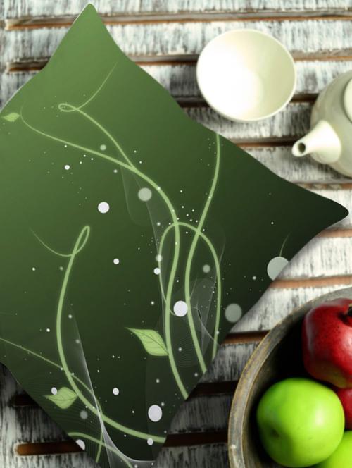 green leaf abstract cushion cover - 930110 - Very Small Image - 1