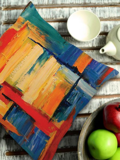 painting art cushion cover - 930209 - Very Small Image - 1