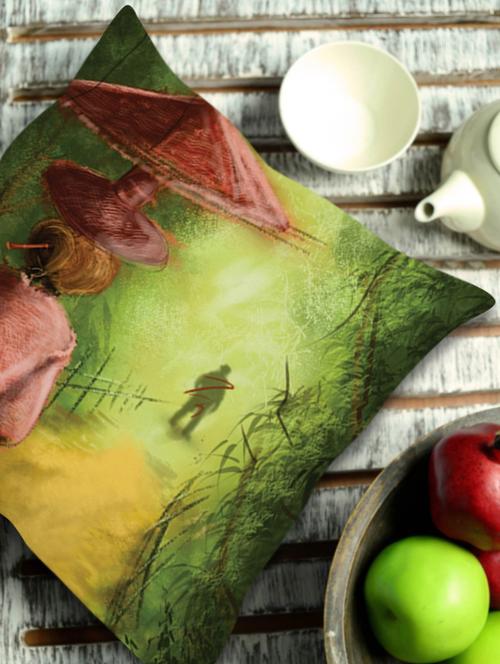 the girl with hat cushion cover - 930266 - Very Small Image - 1