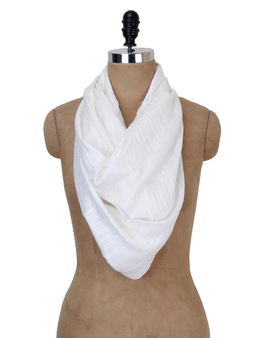 solid white dupatta - 931030 - Very Small Image - 1