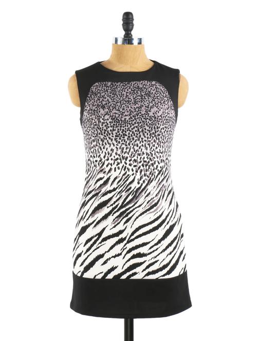 Animal print monochrome shift dress - 931756 - Very Small Image - 1