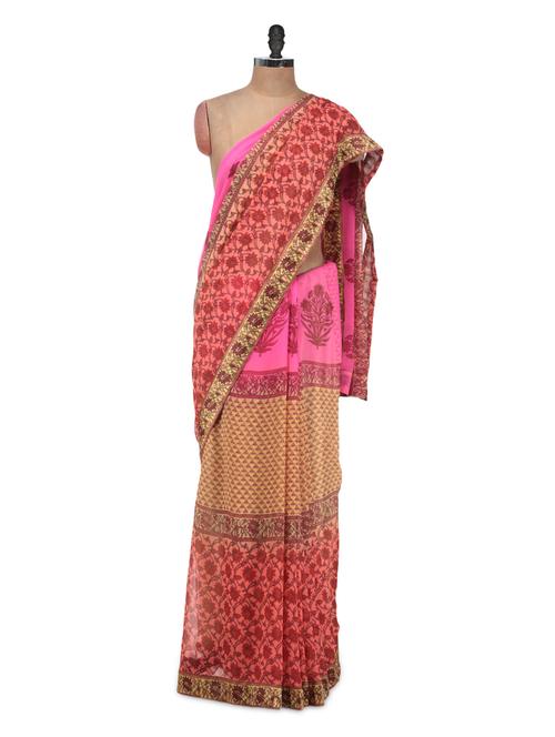 multi-coloured georgette saree - 934262 - Very Small Image - 1
