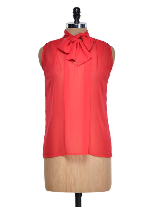 bright red tie knot top - 934580 - Very Small Image - 1