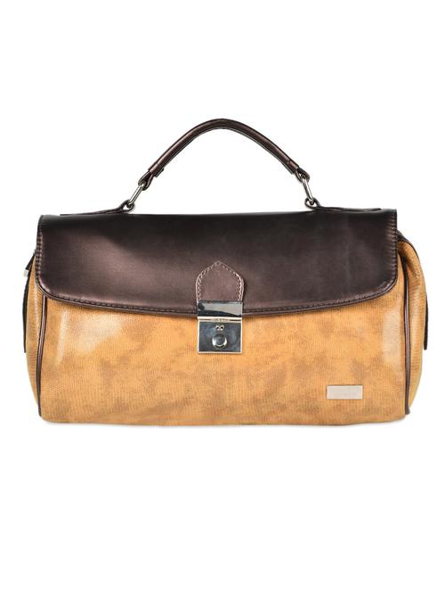 Yellow leatherette handbag - 936182 - Very Small Image - 1