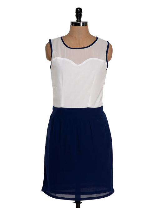 white navy sleeveless dress - 936592 - Very Small Image - 1