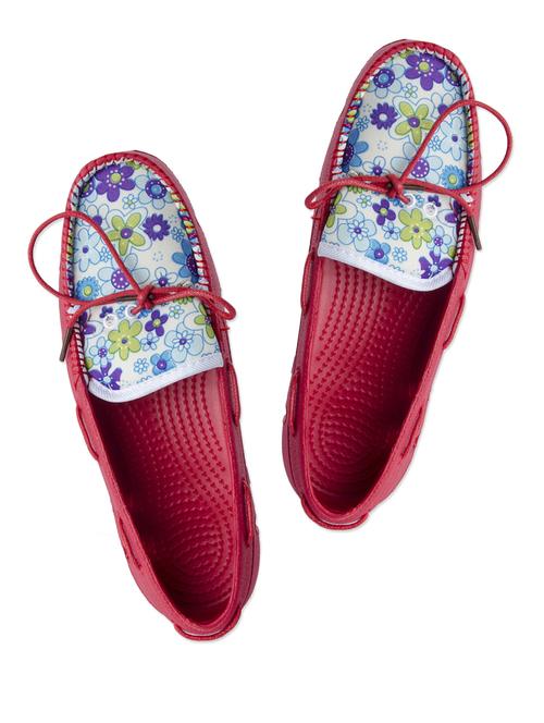 Floral print red casual loafers - 937731 - Very Small Image - 1