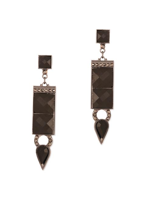 black stone long earrings - 937794 - Very Small Image - 1
