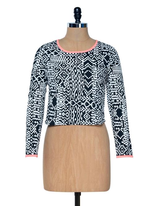 monochrome aztec crop top - 939986 - Very Small Image - 1